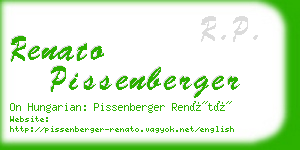 renato pissenberger business card